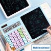 2-in-1 Calculator With Lcd Writing Tablet – Dual-function Office & School Gadget | Portable & Eco-friendly |random Color