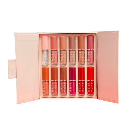 Vibrant High Pigmented 6 Pcs Lip Gloss Set - Bold Shades for Stunning Lips
